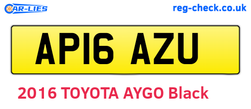 AP16AZU are the vehicle registration plates.