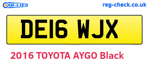 DE16WJX are the vehicle registration plates.