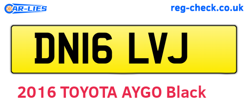 DN16LVJ are the vehicle registration plates.