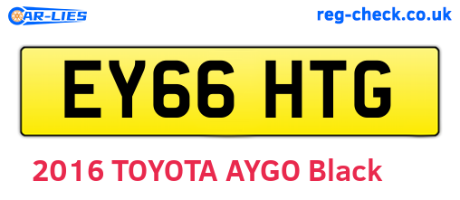 EY66HTG are the vehicle registration plates.