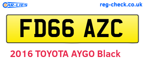 FD66AZC are the vehicle registration plates.
