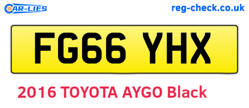 FG66YHX are the vehicle registration plates.