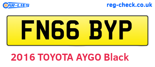 FN66BYP are the vehicle registration plates.
