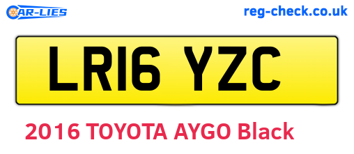 LR16YZC are the vehicle registration plates.
