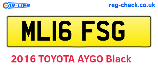 ML16FSG are the vehicle registration plates.