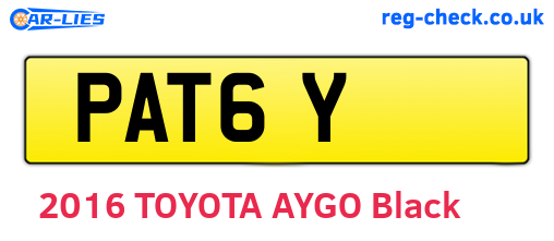 PAT6Y are the vehicle registration plates.