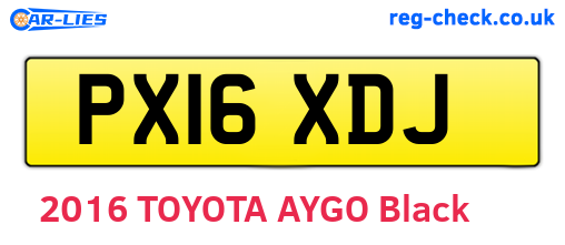 PX16XDJ are the vehicle registration plates.