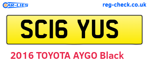 SC16YUS are the vehicle registration plates.