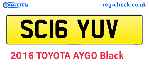 SC16YUV are the vehicle registration plates.