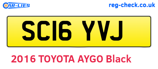 SC16YVJ are the vehicle registration plates.
