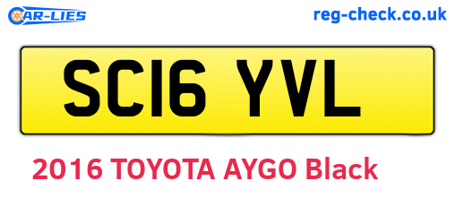 SC16YVL are the vehicle registration plates.