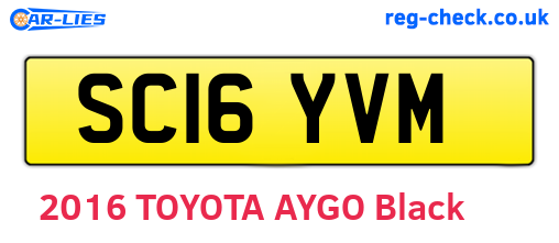 SC16YVM are the vehicle registration plates.