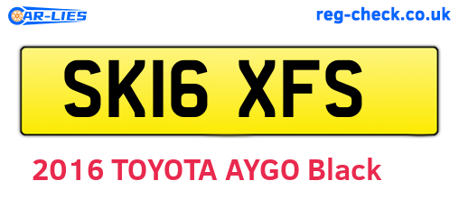 SK16XFS are the vehicle registration plates.