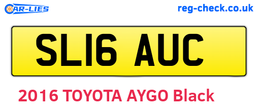 SL16AUC are the vehicle registration plates.