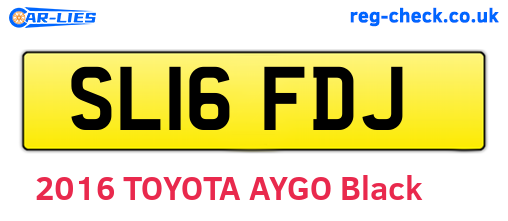 SL16FDJ are the vehicle registration plates.