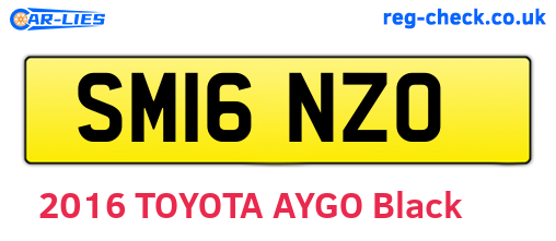 SM16NZO are the vehicle registration plates.