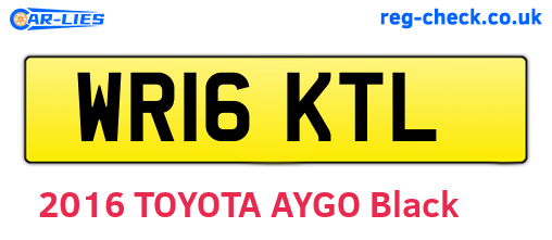WR16KTL are the vehicle registration plates.