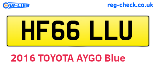 HF66LLU are the vehicle registration plates.