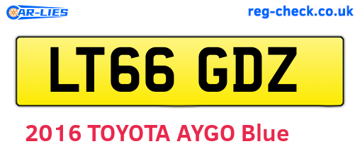 LT66GDZ are the vehicle registration plates.