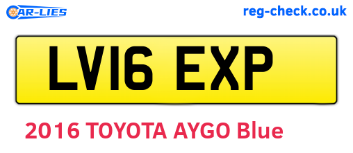 LV16EXP are the vehicle registration plates.