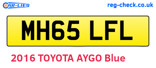 MH65LFL are the vehicle registration plates.
