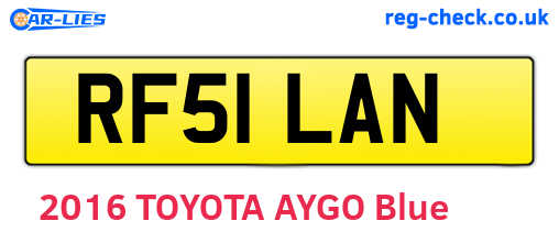 RF51LAN are the vehicle registration plates.