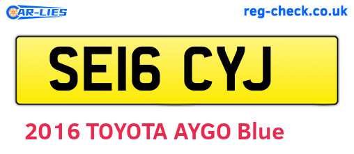 SE16CYJ are the vehicle registration plates.