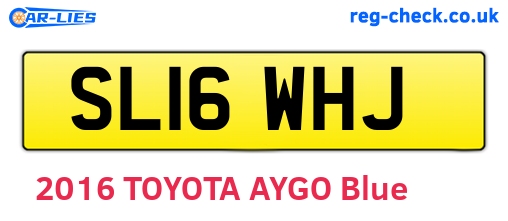 SL16WHJ are the vehicle registration plates.