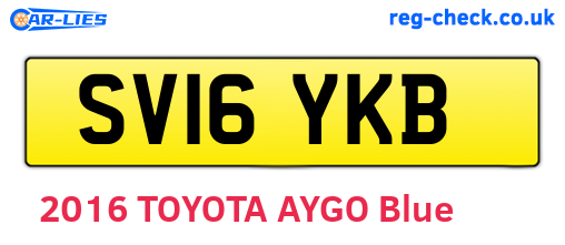 SV16YKB are the vehicle registration plates.