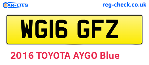 WG16GFZ are the vehicle registration plates.
