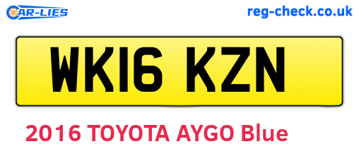 WK16KZN are the vehicle registration plates.