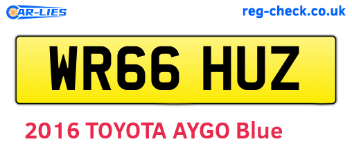 WR66HUZ are the vehicle registration plates.