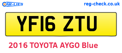 YF16ZTU are the vehicle registration plates.