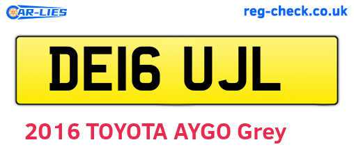 DE16UJL are the vehicle registration plates.