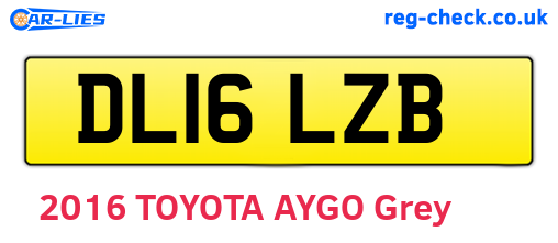 DL16LZB are the vehicle registration plates.