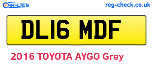 DL16MDF are the vehicle registration plates.