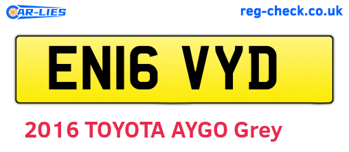 EN16VYD are the vehicle registration plates.