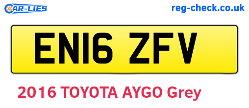 EN16ZFV are the vehicle registration plates.