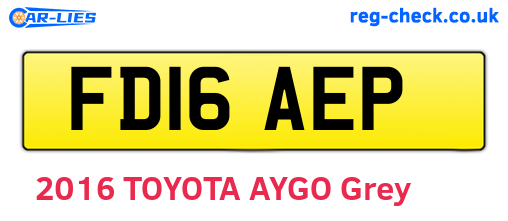 FD16AEP are the vehicle registration plates.