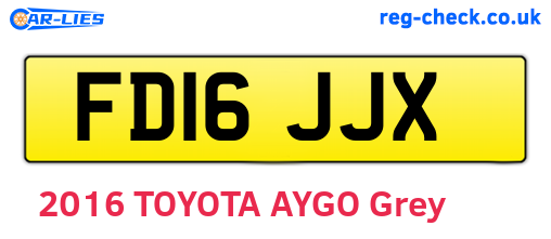 FD16JJX are the vehicle registration plates.