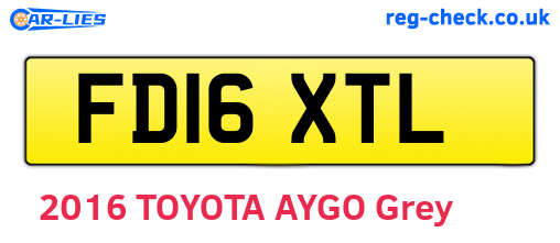 FD16XTL are the vehicle registration plates.