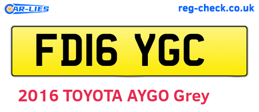 FD16YGC are the vehicle registration plates.