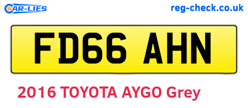 FD66AHN are the vehicle registration plates.