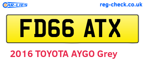 FD66ATX are the vehicle registration plates.