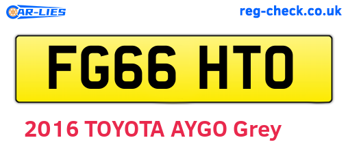 FG66HTO are the vehicle registration plates.