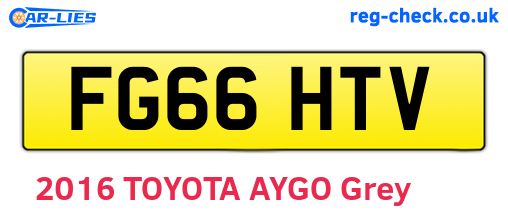 FG66HTV are the vehicle registration plates.