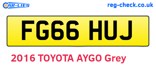 FG66HUJ are the vehicle registration plates.