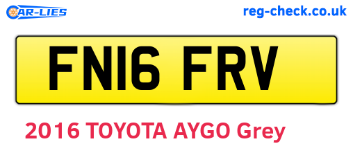 FN16FRV are the vehicle registration plates.