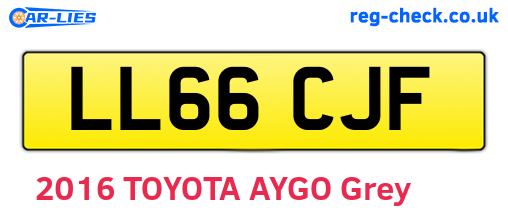 LL66CJF are the vehicle registration plates.