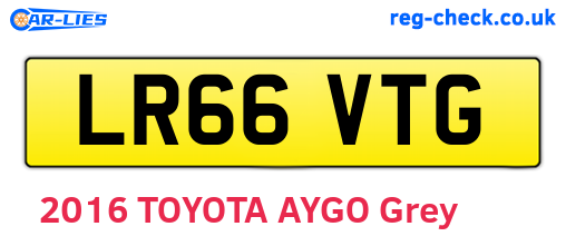 LR66VTG are the vehicle registration plates.